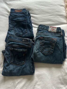👖 Vintage denim bundle — size 24-26, True Religion, Citizens of Humanity